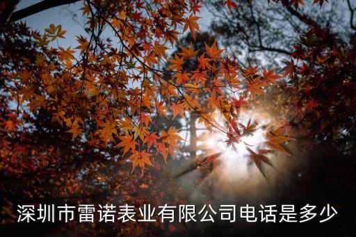 深圳市雷诺表业有限公司电话是多少