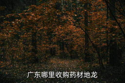 广东哪里收购药材地龙
