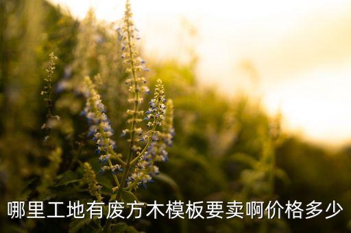 工地模板回收收费多少，哪里工地有废方木模板要卖啊价格多少