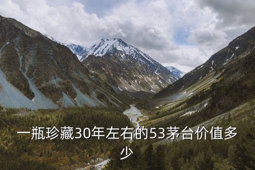 一瓶珍藏30年左右的53茅台价值多少