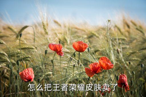 怎么把王者荣耀皮肤卖了