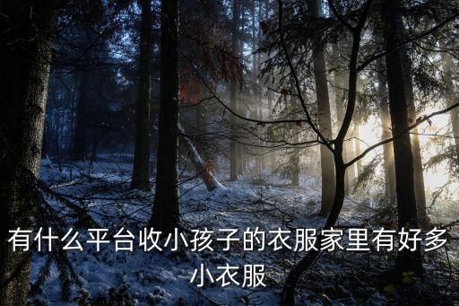 有什么平台收小孩子的衣服家里有好多小衣服