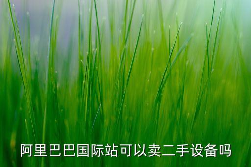 阿里巴巴国际站可以卖二手设备吗