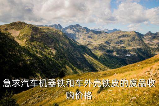 急求汽车机器铁和车外壳铁皮的废品收购价格