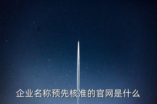 企业名称预先核准的官网是什么