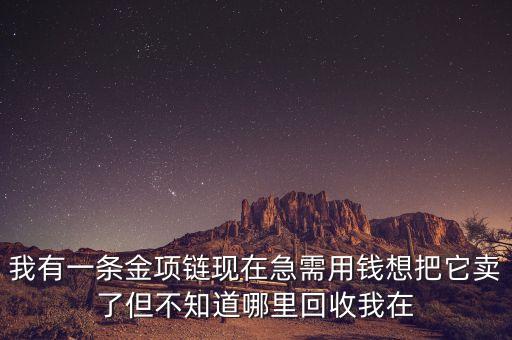 我有一条金项链现在急需用钱想把它卖了但不知道哪里回收我在