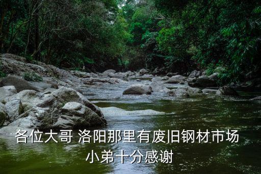 各位大哥 洛阳那里有废旧钢材市场 小弟十分感谢