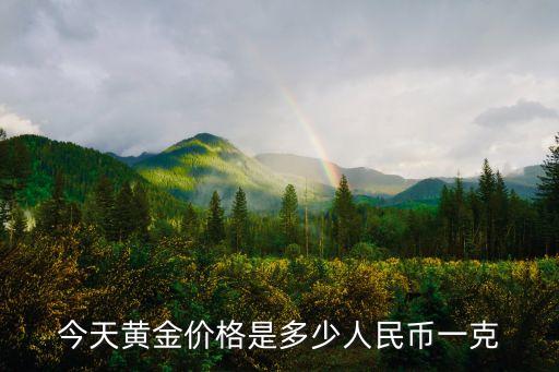今天黄金价格是多少人民币一克