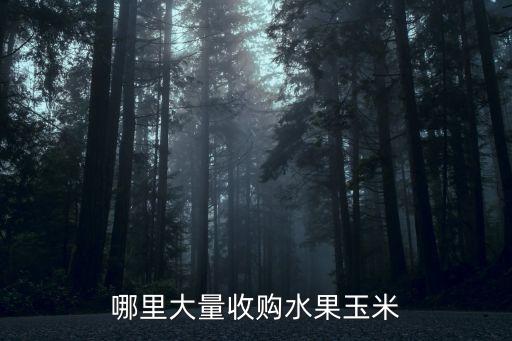 哪里大量收购水果玉米