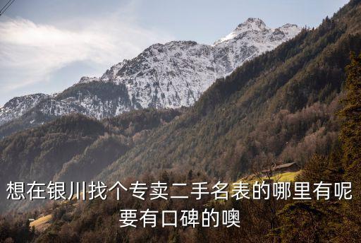 想在银川找个专卖二手名表的哪里有呢要有口碑的噢