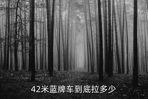 42米蓝牌车到底拉多少