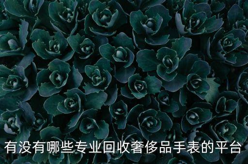有没有哪些专业回收奢侈品手表的平台