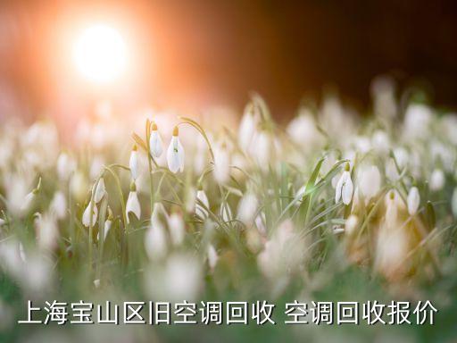上海宝山区旧空调回收 空调回收报价