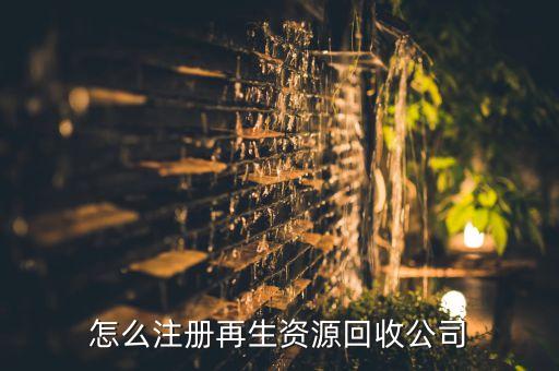 怎么注册再生资源回收公司