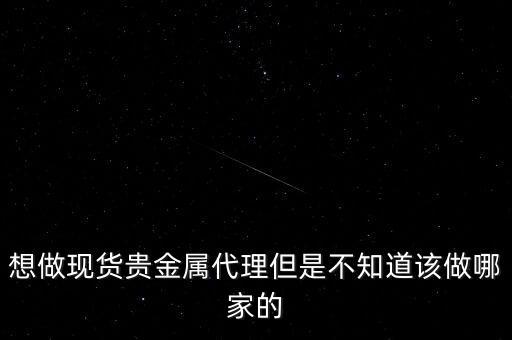 想做现货贵金属代理但是不知道该做哪家的