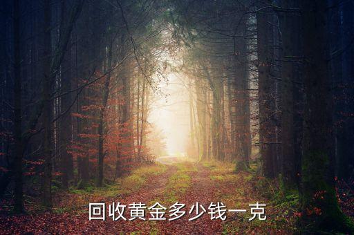 回收黄金多少钱一克