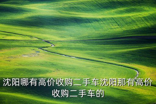 哪里收二手车价钱高，沈阳哪有高价收购二手车沈阳那有高价收购二手车的