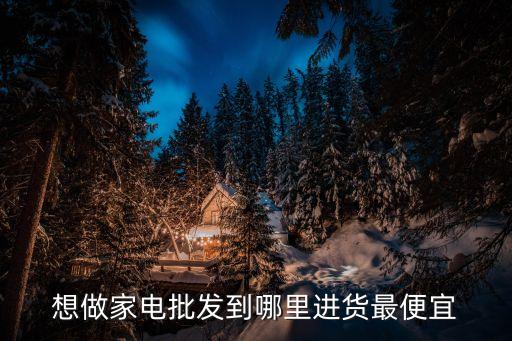 想做家电批发到哪里进货最便宜