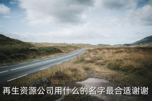 再生资源公司用什么的名字最合适谢谢