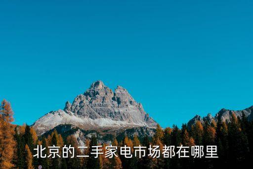 北京的二手家电市场都在哪里