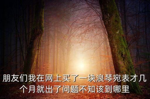 朋友们我在网上买了一块浪琴宛表才几个月就出了问题不知该到哪里
