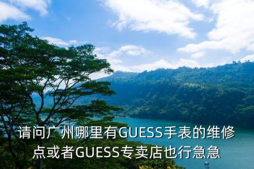 请问广州哪里有GUESS手表的维修点或者GUESS专卖店也行急急