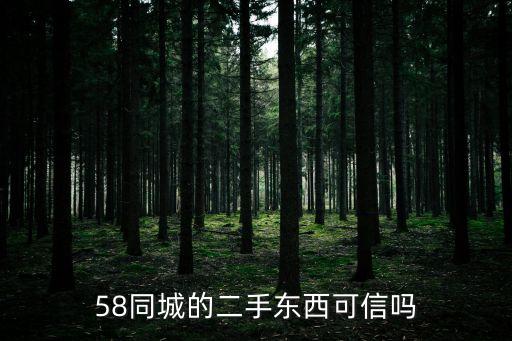 58同城的二手东西可信吗
