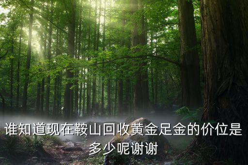 谁知道现在鞍山回收黄金足金的价位是多少呢谢谢