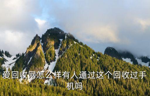 爱回收网怎么样有人通过这个回收过手机吗