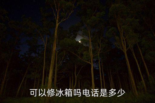 可以修冰箱吗电话是多少