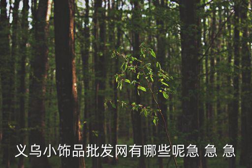 义乌商品批发进货网站，有没有比较好的义乌小饰品批发网站