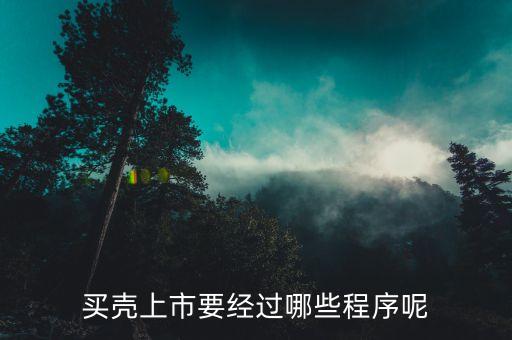 买壳上市要经过哪些程序呢