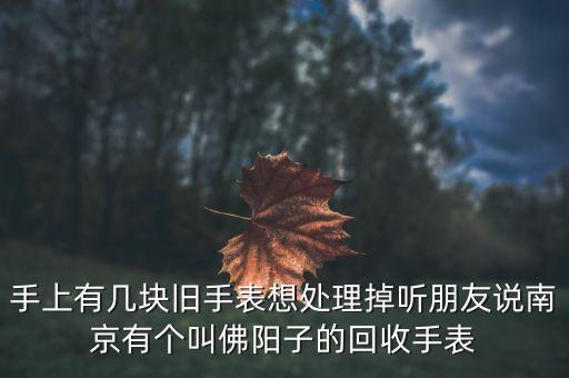 手上有几块旧手表想处理掉听朋友说南京有个叫佛阳子的回收手表