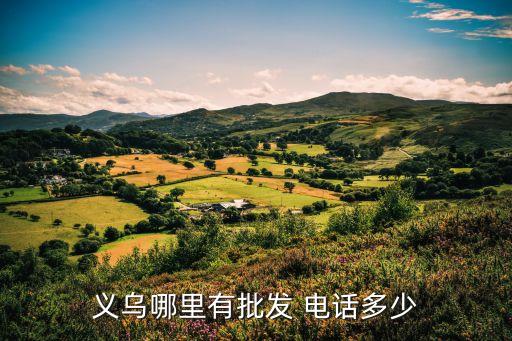 义乌哪里有批发 电话多少