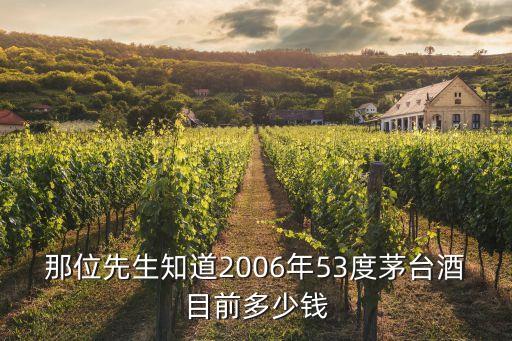 06年茅台酒多少钱一斤，2006年出品的53度酱香型茅台酒现在的价格大概是多少