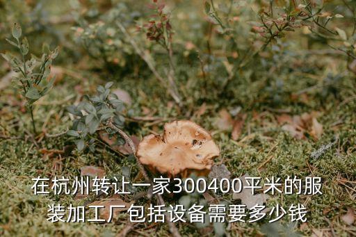 在杭州转让一家300400平米的服装加工厂包括设备需要多少钱