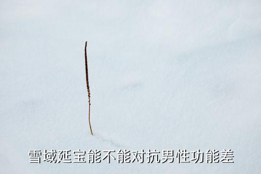 雪域延宝能不能对抗男性功能差