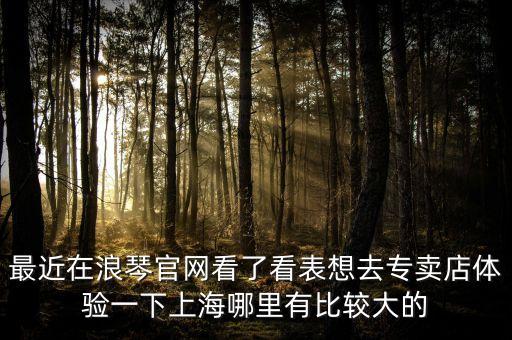 最近在浪琴官网看了看表想去专卖店体验一下上海哪里有比较大的