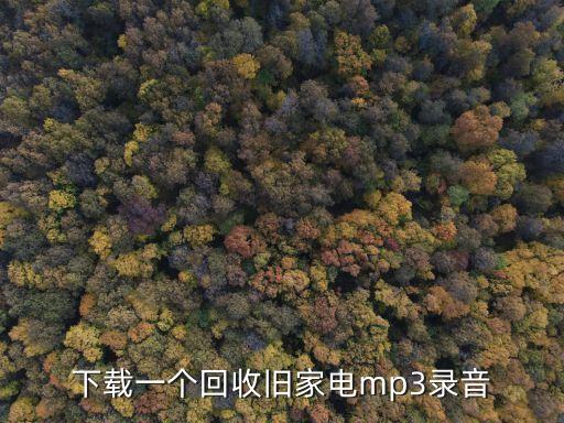 高价回收旧家电录音女生版，回收废家电免费录音下载