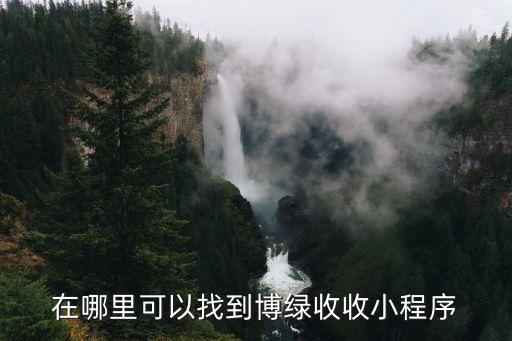 在哪里可以找到博绿收收小程序