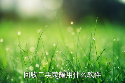 回收二手荣耀用什么软件