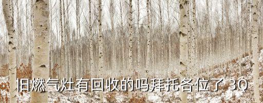 旧燃气灶有回收的吗拜托各位了 3Q