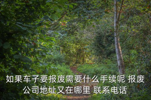 如果车子要报废需要什么手续呢 报废公司地址又在哪里 联系电话