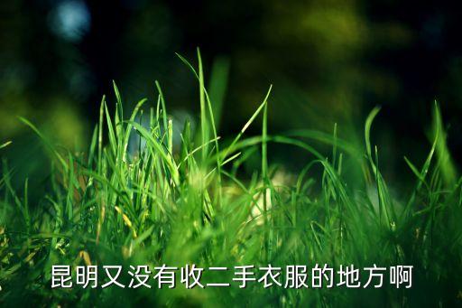 昆明又没有收二手衣服的地方啊