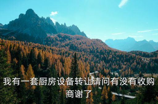 我有一套厨房设备转让请问有没有收购商谢了