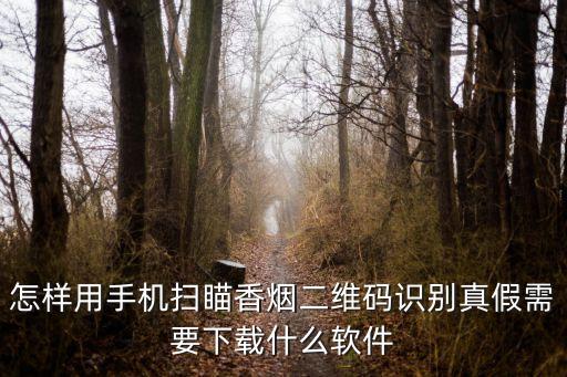 怎样用手机扫瞄香烟二维码识别真假需要下载什么软件