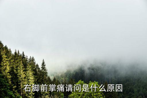 右脚前掌痛请问是什么原因