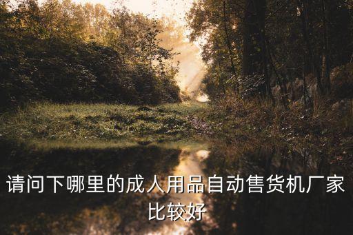 请问下哪里的成人用品自动售货机厂家比较好