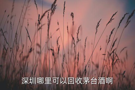 深圳哪里可以回收茅台酒啊