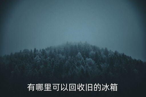 有哪里可以回收旧的冰箱